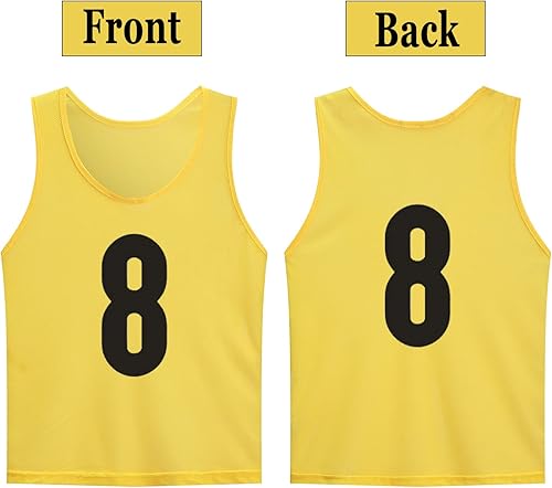 Miniatura 2 de LTHYTY Paquete de 12 camisetas numeradas 1-12  baberos de fútbol  piñones de Scrimmage  chaleco de entrenamiento de equipo para adultos y jóvenes y