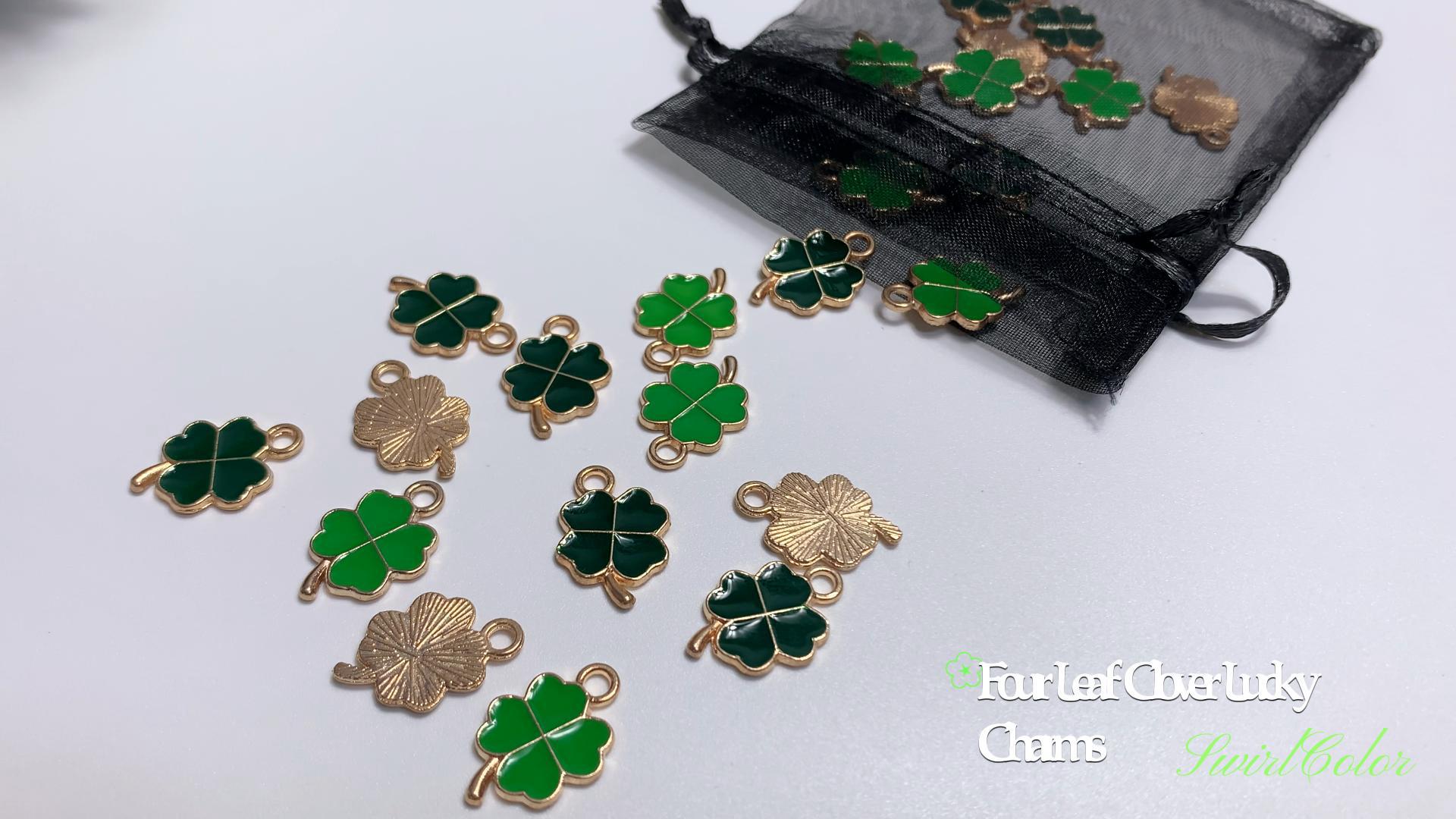 Ciondoli Quadrifoglio Portafortuna - 60 Pezzi In Lega Per Bracciali, Collane E Regali - Foto 5