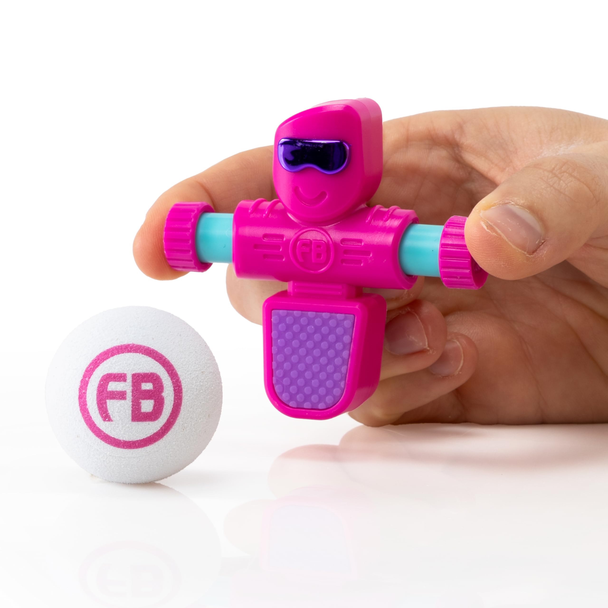 Fat Brain Toys Foosbots Single Player Pulse Pink, Games for Kids Toys, New Active Play Tabletop Trickshot Game for Ages 6 and Up