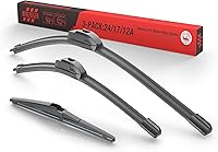 Vista 101 de BERG REGEN 22"+19" Limpiaparabrisas con juego de repuesto trasero de 10 pulgadas para Mazda CX-3 2016 2017 2018 2019 – Calidad genuina del OEM