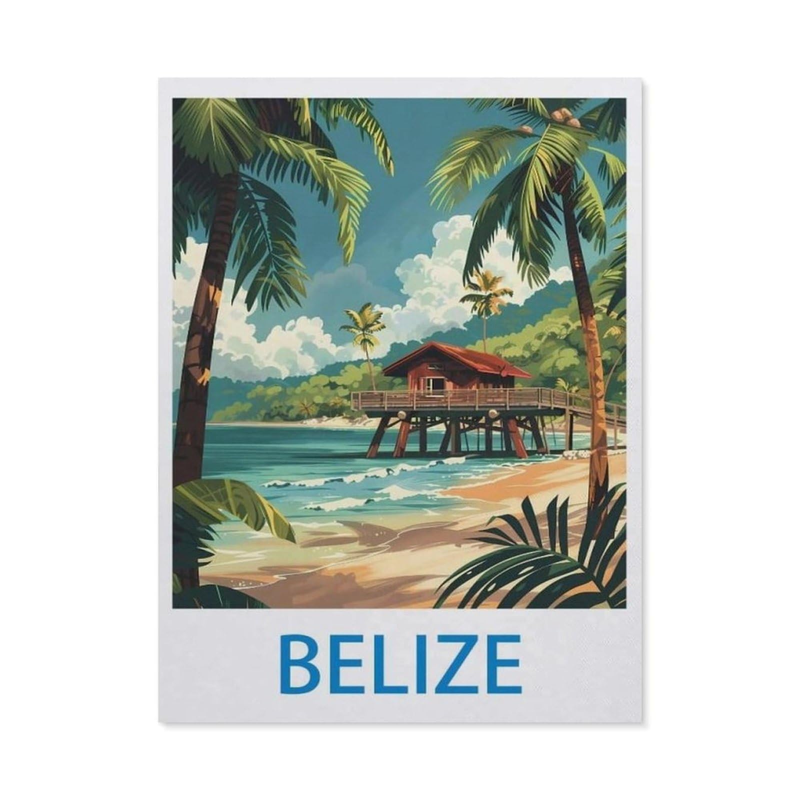 BEAYODKP Belize，Diamond Art Kits for Adults and Kids, Full Drill Round Rhinestone Paint with Diamonds（40 x 50 cm/15.74 x 19.68 inches）-CI95