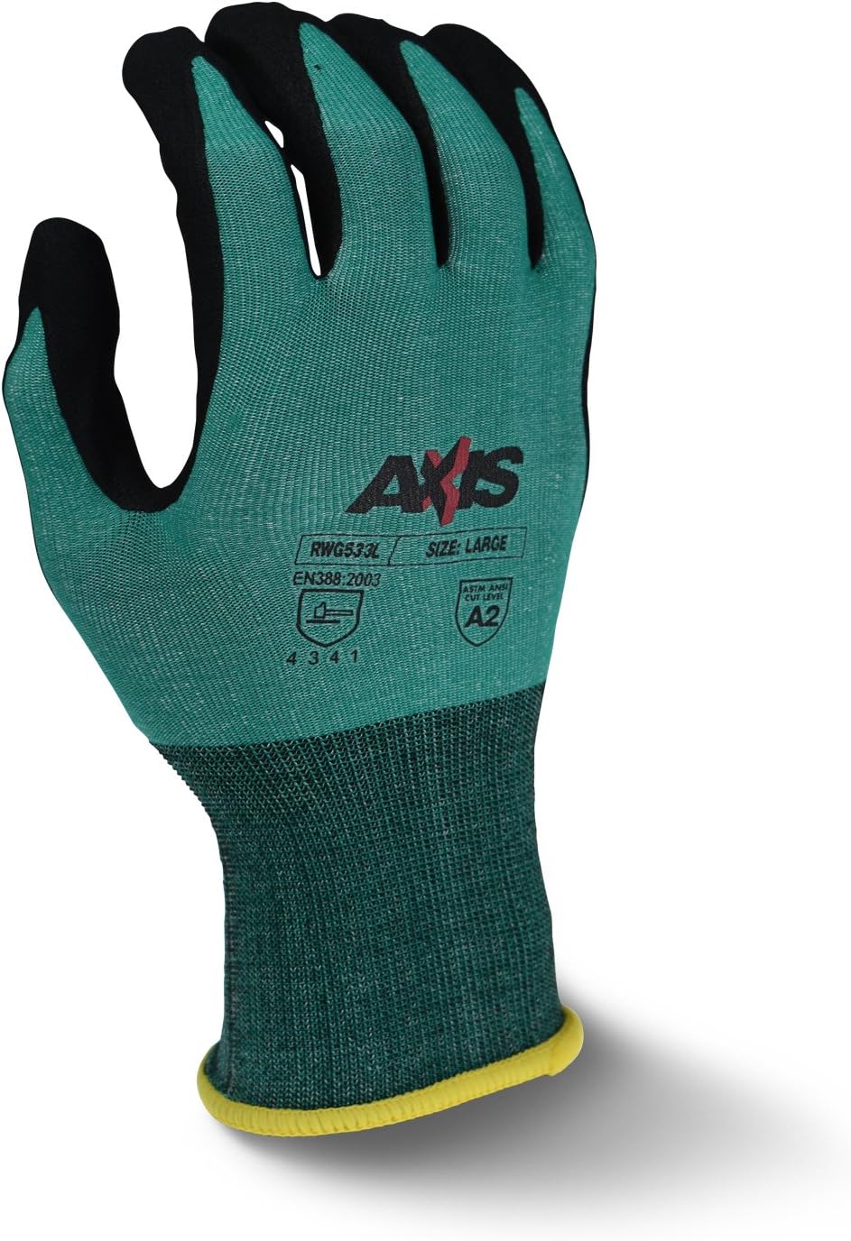 Radians RWG533L AXIS Cut Protection Foam Nitrile Coated Gloves Large (Dozen)