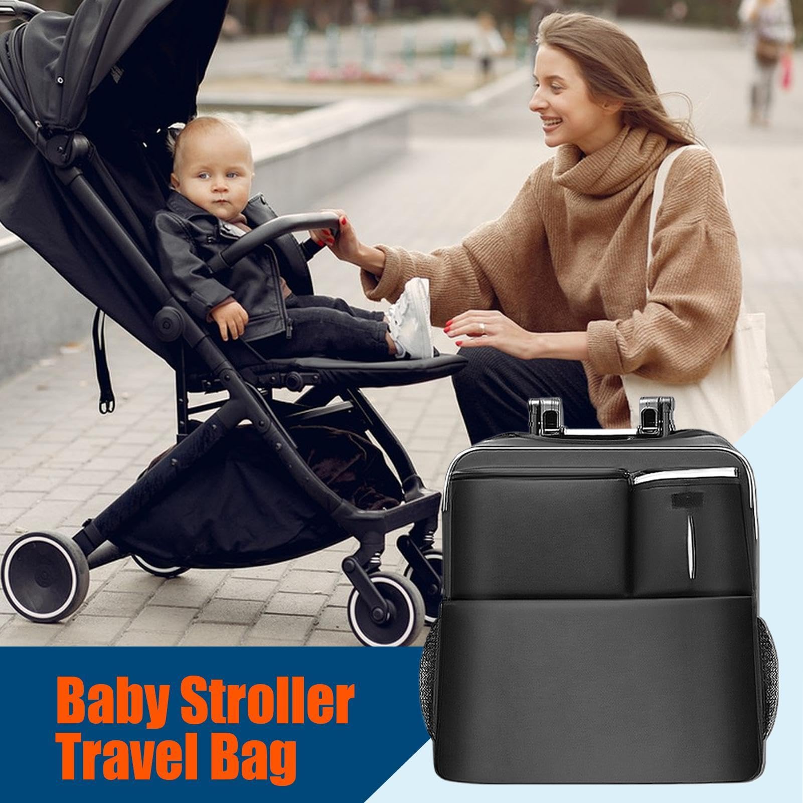 Borsa passeggino, borsa passeggino aeroplano Borsa per passeggini | Coperchio di trasporto per viaggi con spalti di zaino, carrelli dei sedili per auto, deposito aeroplani pie