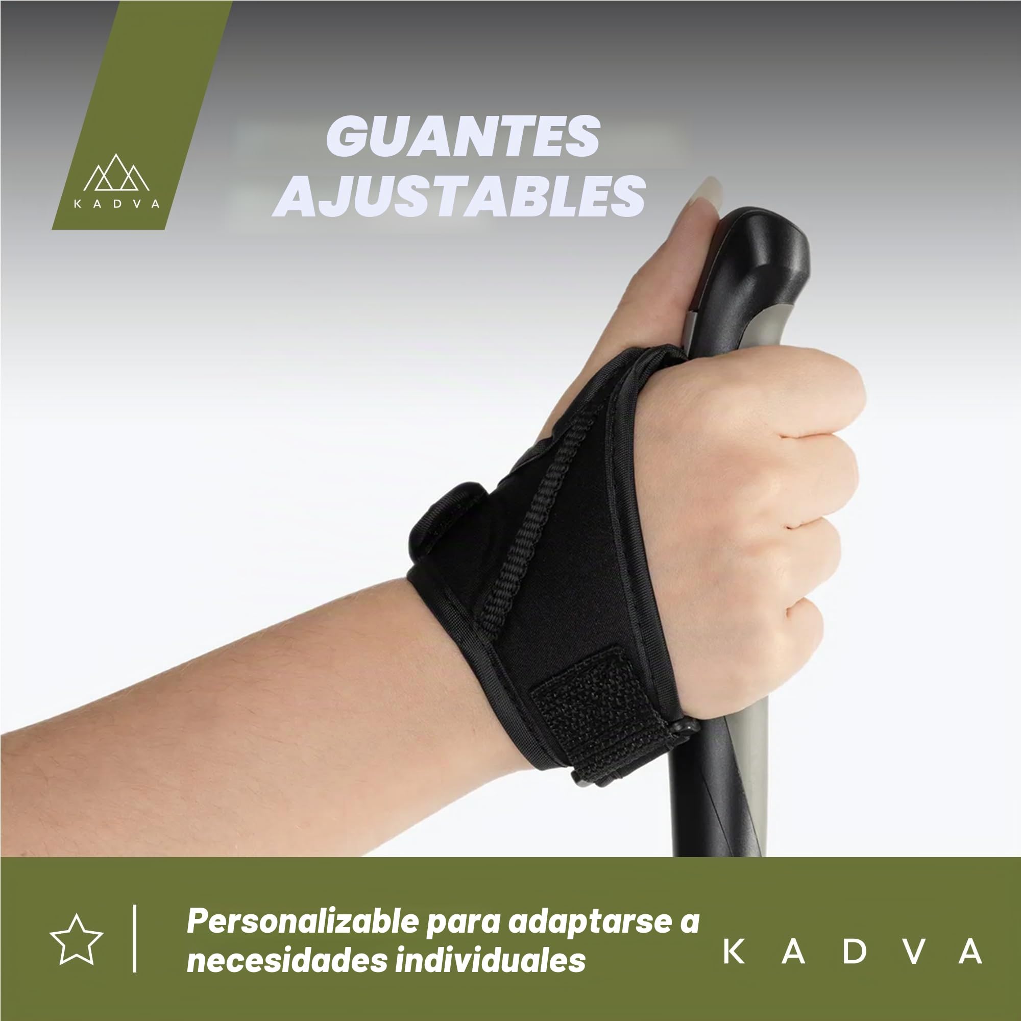 KADVA Bastones de Marcha nórdica HALNA Verde Ajustable 84-135 cm Bloqueo rápido Mango Polipropileno TPR