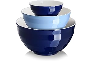 DOWAN Blue Mixing Bowls Set for Kitchen