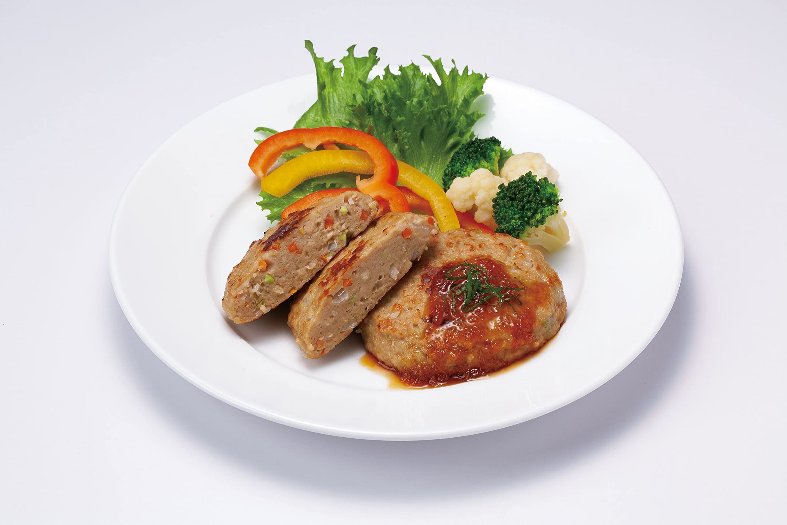 ハンバーグ　野菜付きセット　サンプル品 ジェフダ ジェフダ 野菜豆腐ハンバーグ(80) 80g×25 : 業務用食品