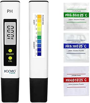 Konvio Neer pH Test Meter ± 0.1pH High Accuracy with 0.00-14.00ph Measure Range for Drinking Water, Hydroponics, Aquariums, Swimming Pools. (Digital pH Meter)