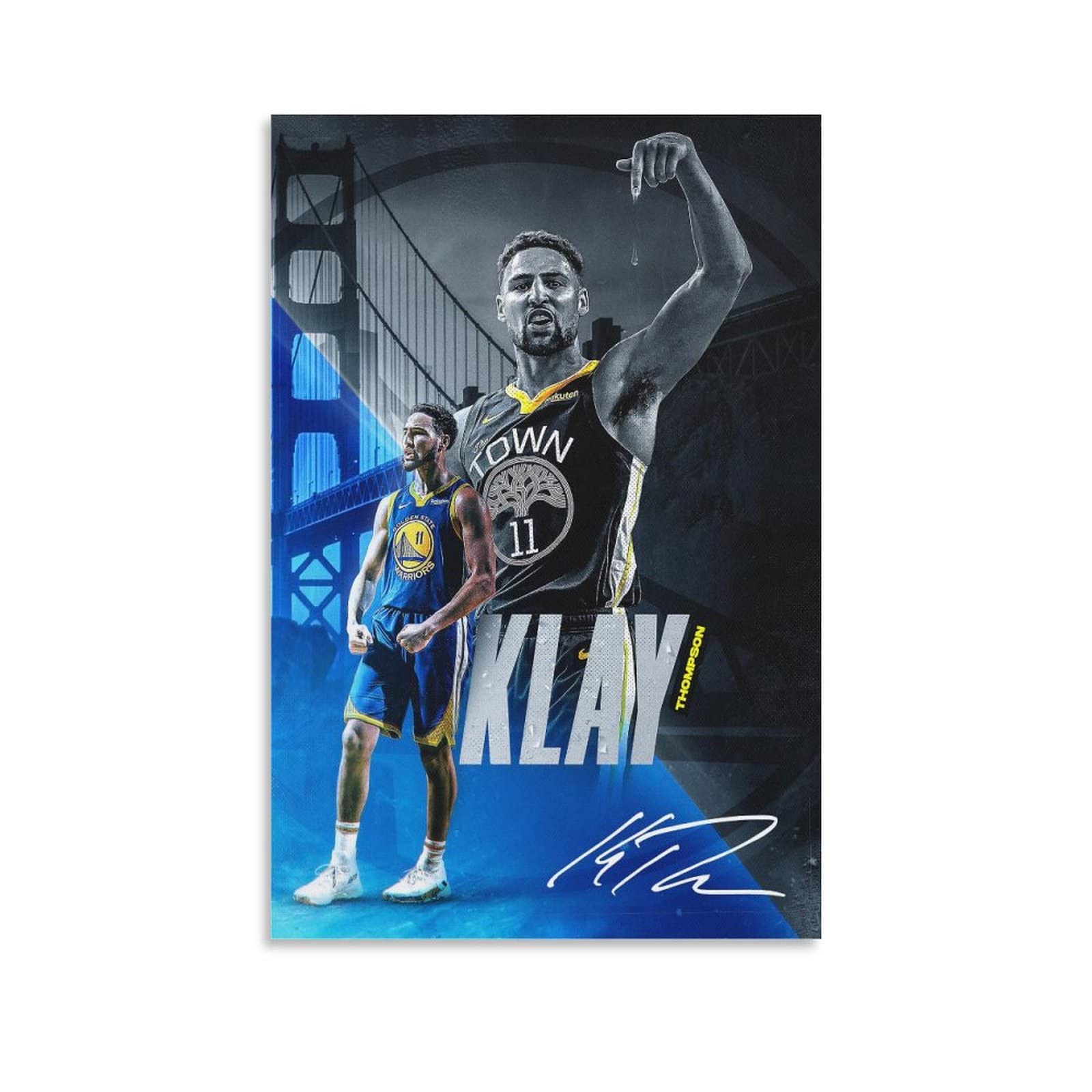 Klay Thompson Poster Wall Art Canvas Print Poster Home Bathroom Bedroom Office Living Room Decor Canvas Poster Unframe:16x24inch(40x60cm)