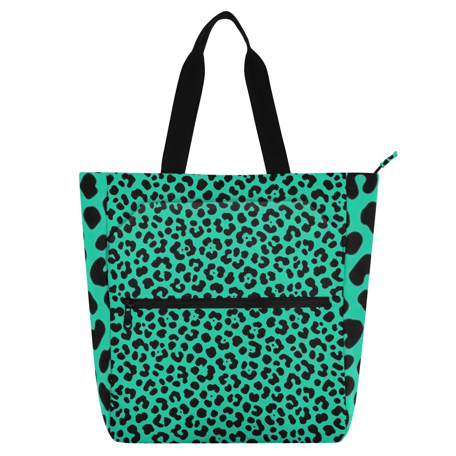 Bolsa de mano resistente de leopardo con cremallera para proteger tus libros diarios 8