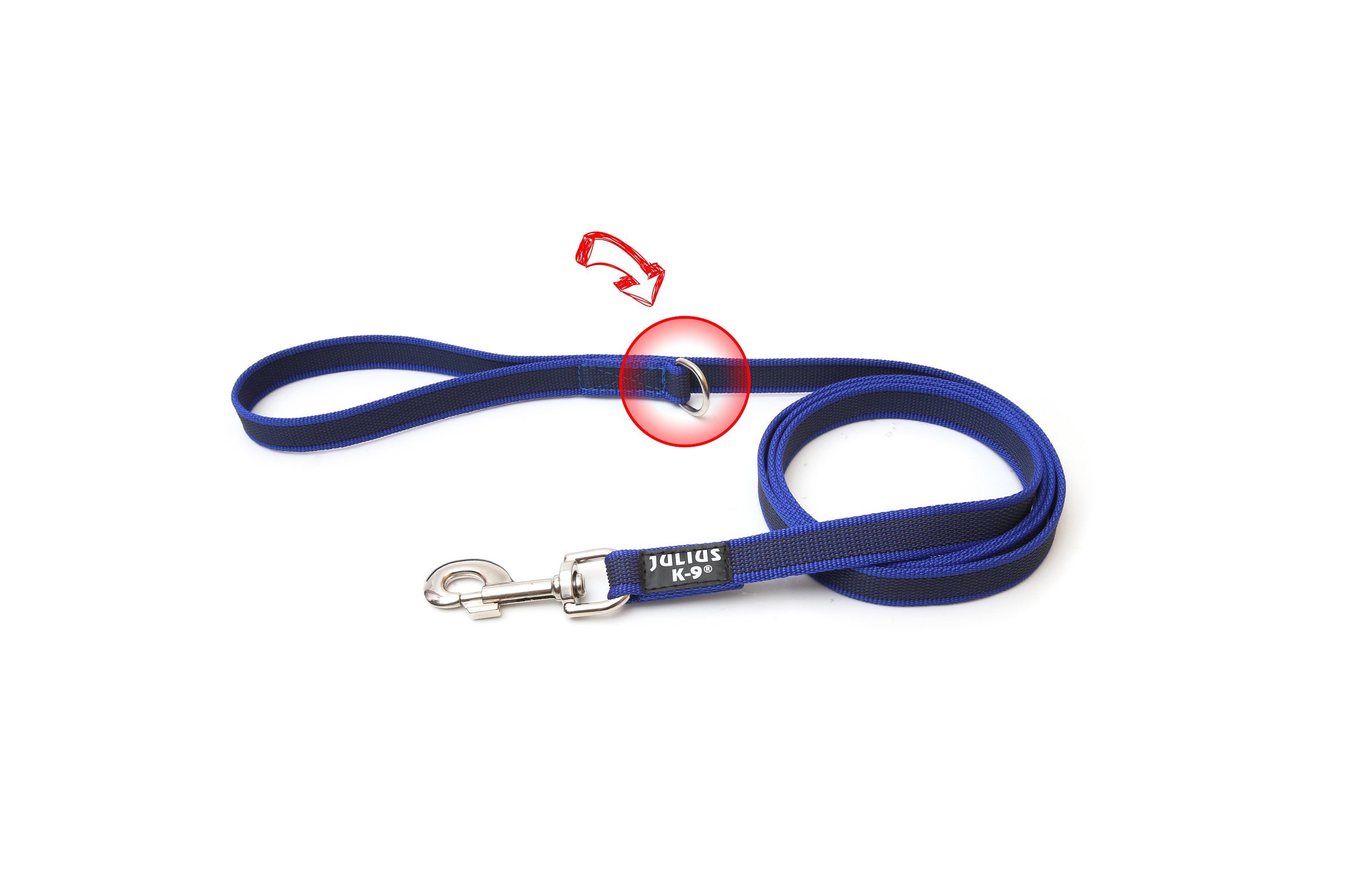 Color & Gray Super-Grip Leash without Handle, 14 mm x 2 m, Black-Gray — view 122