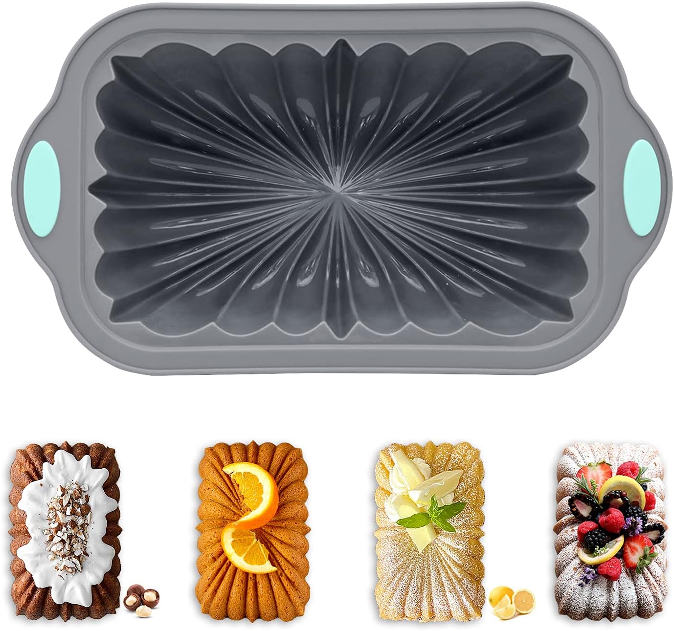 Silicone Bread Loaf Pan, Non-Stick Bread Pans for Homemade Bread, Silicone Baking Mold with Metal Reinforced Frame More Strength for Long-Lasting Performance