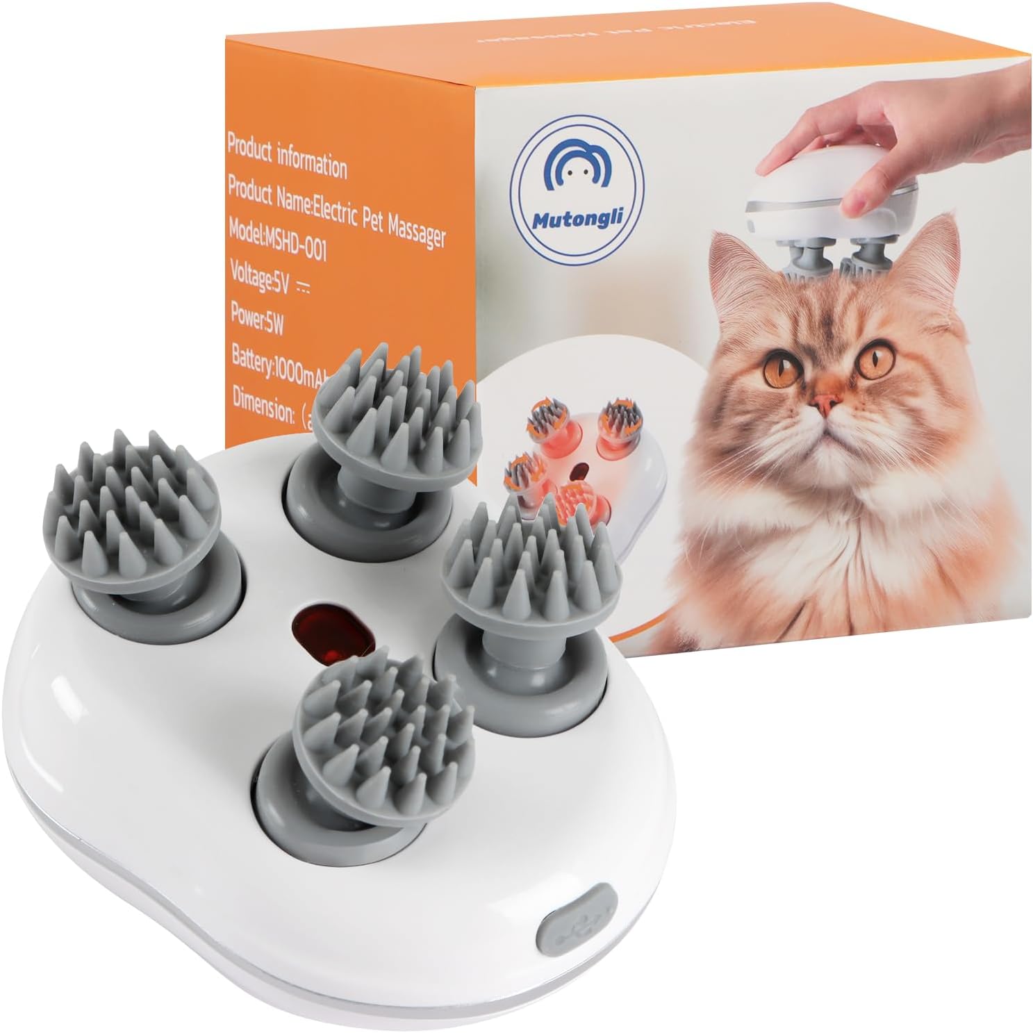 Electric Cat Massager for Indoor Cats and Dogs. Handheld