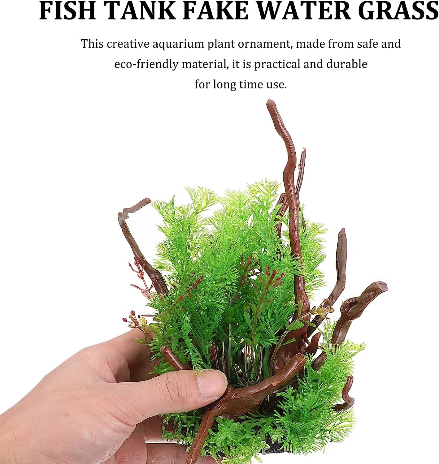 Piante d'acquario Piante acquatiche di alghe finte con Rami di Alberi Decorazioni per Piante Artificiali per acquari Decorazioni per acquari