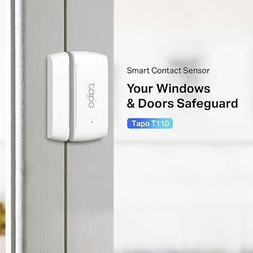 Tapo T110, Tapo Akıllı Kapı/Pencere Kontak Sensörü, Anlık Bildirim, Pil Dahil, Kolay Kurulum, Diğer Tapo Ürünleri ile Aksiyon Tetikleme, Tapo Hub Gereklidir Ayrıca Satılır
