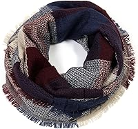 Vista 23 de Bufandas de moda a cuadros y cuadros Infinity de Scarfand's Tartan Blnkt Tartan (Rojo)