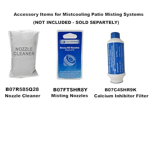 Miniatura 9 de Kit de nebulización para patio, sistema de nebulización premontado, simplemente desembala y fija - Enfría las temperaturas hasta 30 grados - para