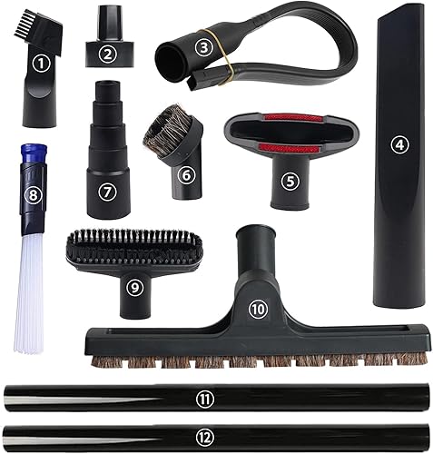 12 accesorios universales para aspiradora para aspiradoras de tienda, kit de herramientas de limpieza al vacío de 1 14 a 2 12 pulgadas, removedor de