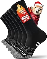 CLATOFO Merino Wool Thermal Socks Men Women - Cushioned Hiking Cycling Ski Work Socks 3 Pairs Pack