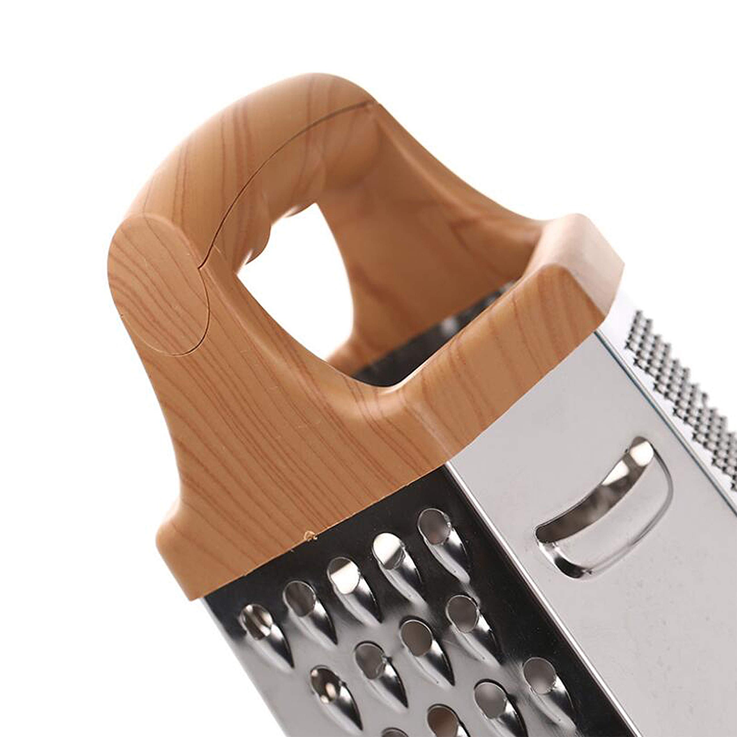 YAVO-EU Cheese Grater Slicer 6-Sided Stainless Steel Grater With Coarse, Fine, Slicing, Suitable For Ginger, Lemon, Butter, Vegetables, Nutmeg 4