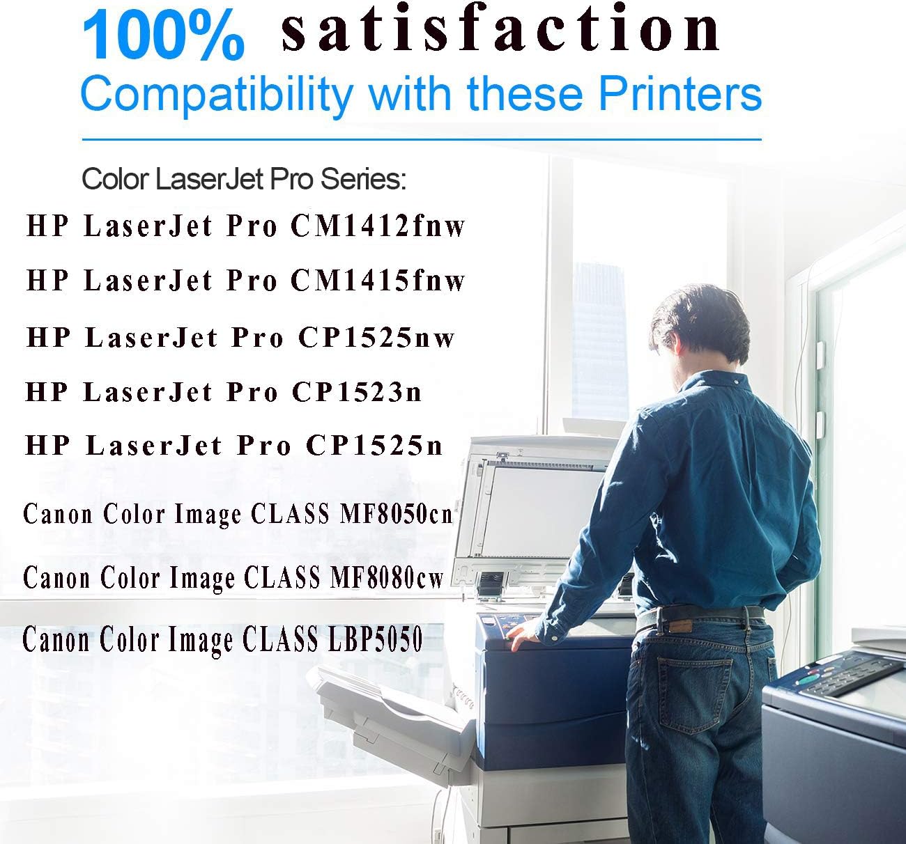 Tuobo Replacement For 128a Ce320a Ce321a Ce322a Ce323a C A Non 116 Toner Cartridge For Use With Color Laserjet Cp1525n Cp1525nw Cm1415fn Cm1415fnw Canon Mf8080cw Printer 3 Color Laser Printer Drums Toner Computer