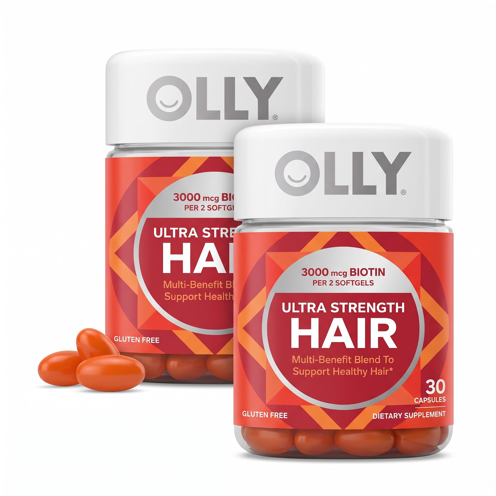 OLLY Ultra Strength Hair Softgels, Biotin, Keratin, Vitamin D, B12 - 30 Ct — Amazon image 10