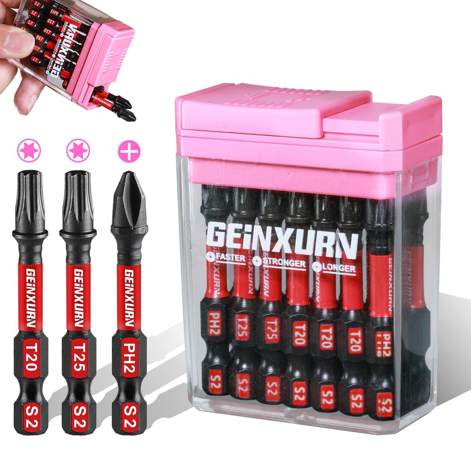 Geinxurn Impact Screwdriver Bit Set - 90 Pieces -22 Geinxurn Impact Screwdriver Bit Set - 90 Pieces -22