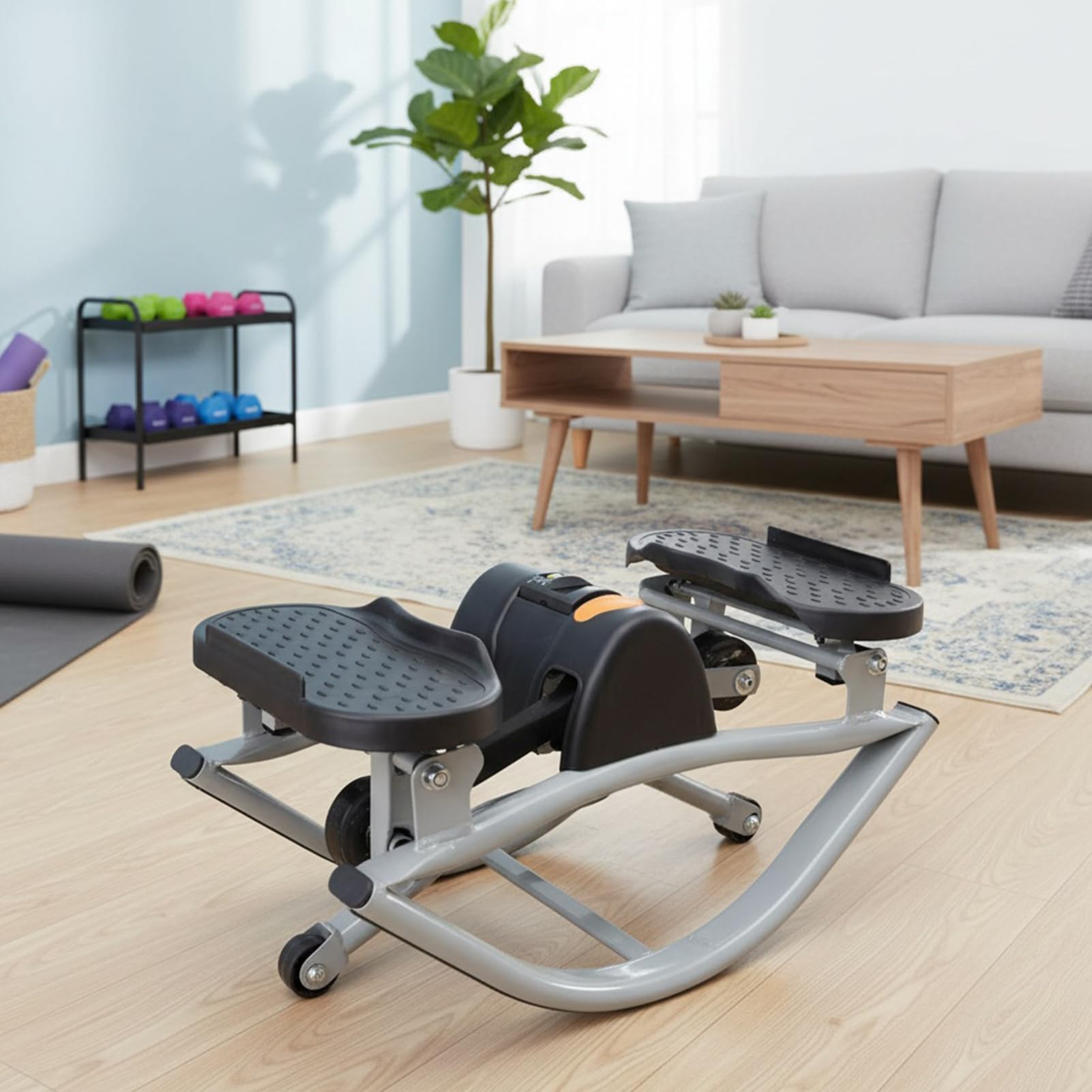 Rock Stepper - Equipo de Ejercicio,Stepper Lateral Portátil y Silencioso - para Casa Gimnasio Oficina Dormitorio Piernas Glúteos Abdomen Hombres Mujeres