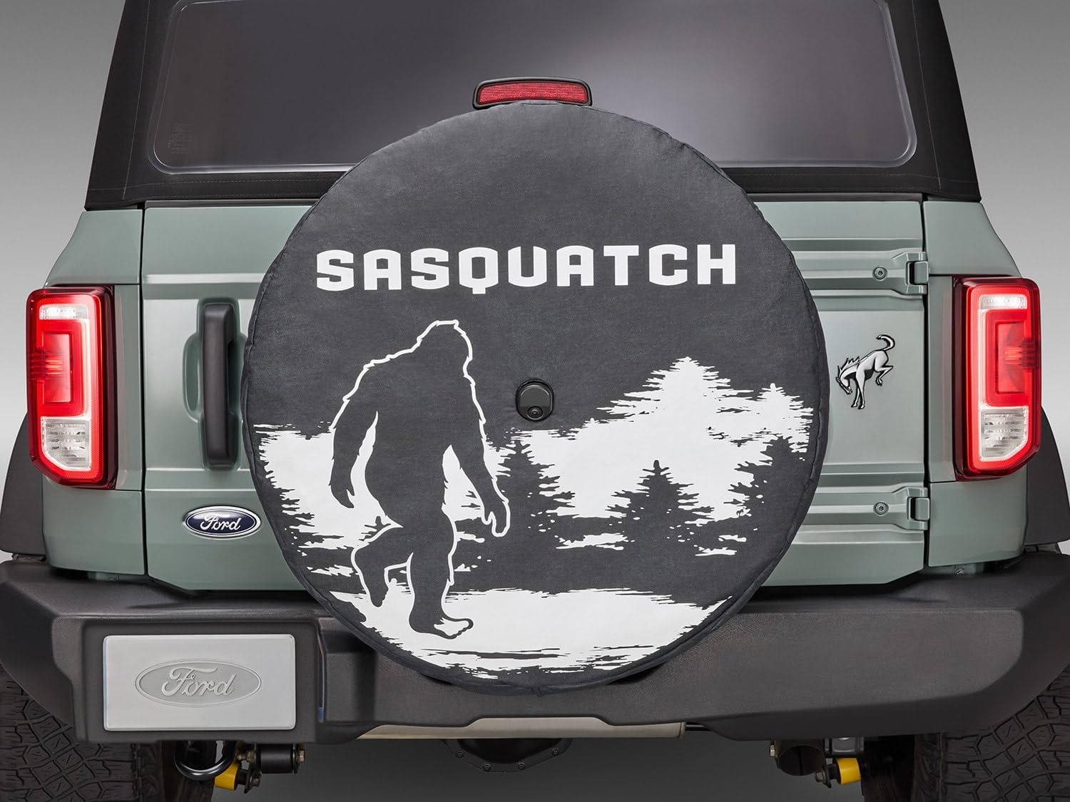 2021+ Ford Bronco OEM Sasquatch Logo 35″ Spare Wheel Tire Cover R2DZ-9945026-G 2021+ Ford Bronco OEM Sasquatch Logo 35″ Spare Wheel Tire Cover R2DZ-9945026-G