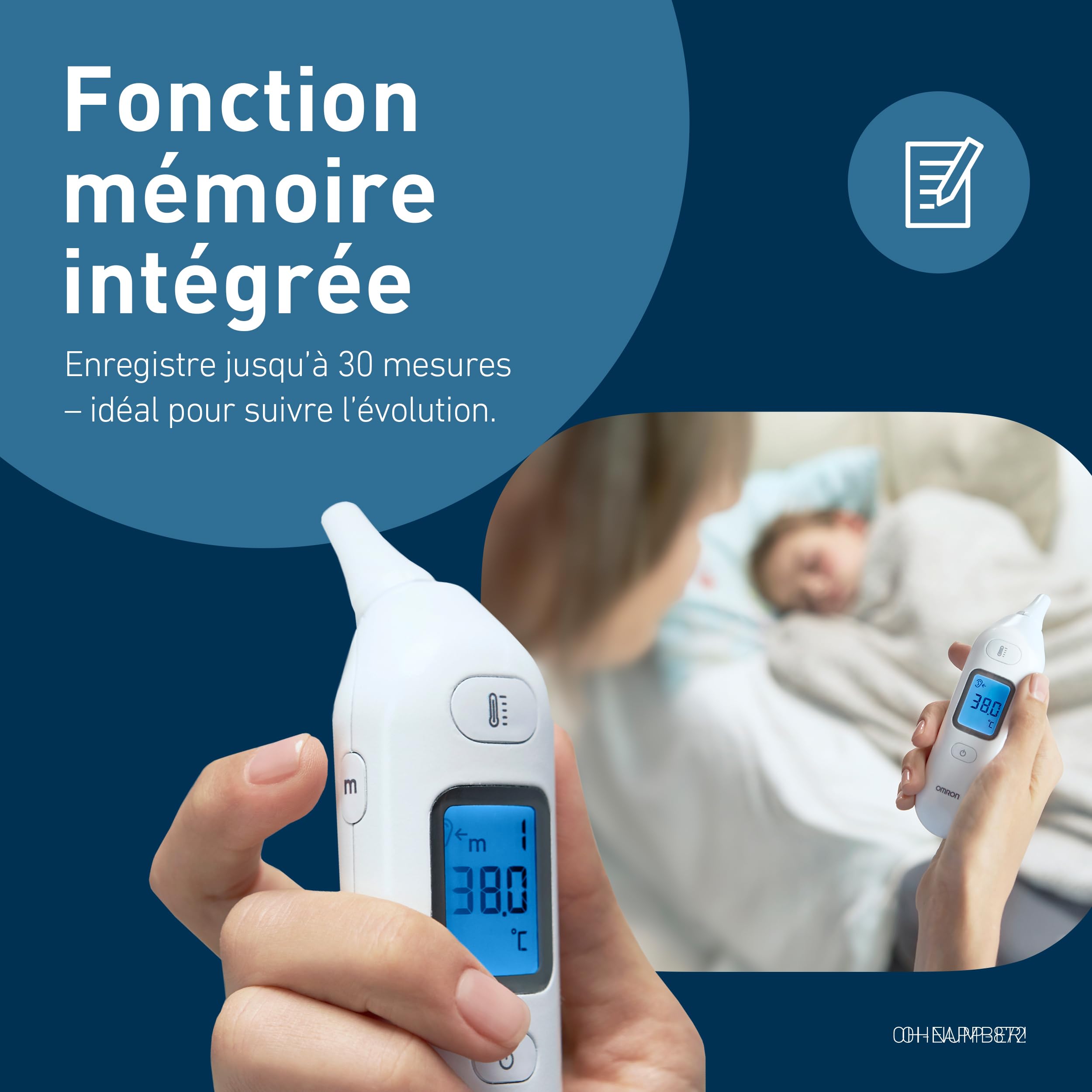 OMRON Gentle Temp 533 – Thermomètre auriculaire infrarouge digital pour Adultes, Enfants et Bébés, Thermomètre électronique avec mesure précise, en 1 seconde – Sans capuchon de sonde – Blanc