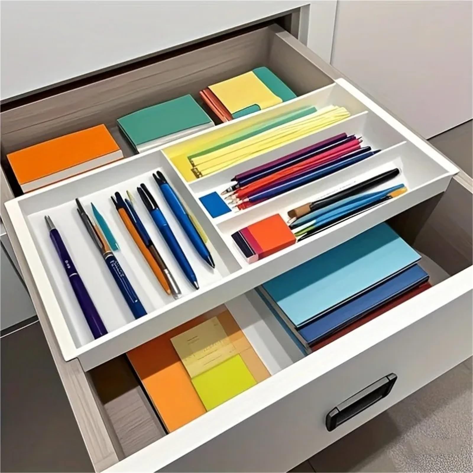 Cubertero Cajon Organizador de cajones for cubiertos, extensible, bandeja for utensilios cocina, ajustable for, soporte for
