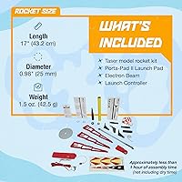 Vista 3 de Estes 1491 Taser - Juego de lanzamiento de cohetes para principiantes, modelo de cohete volador, kit de construcción para mayores de 10 años