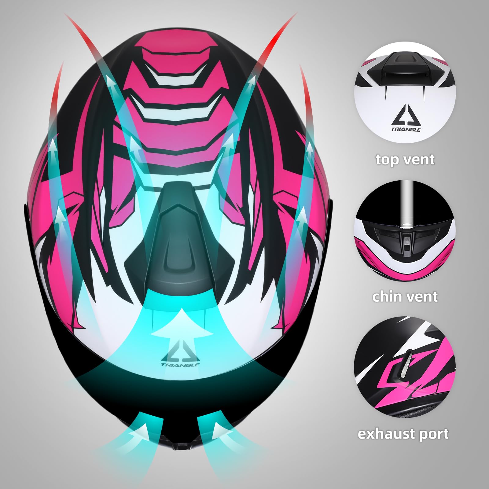 Snapklik.com : TRIANGLE Full Face Motorcycle Helmets Street Bike Helmet ...