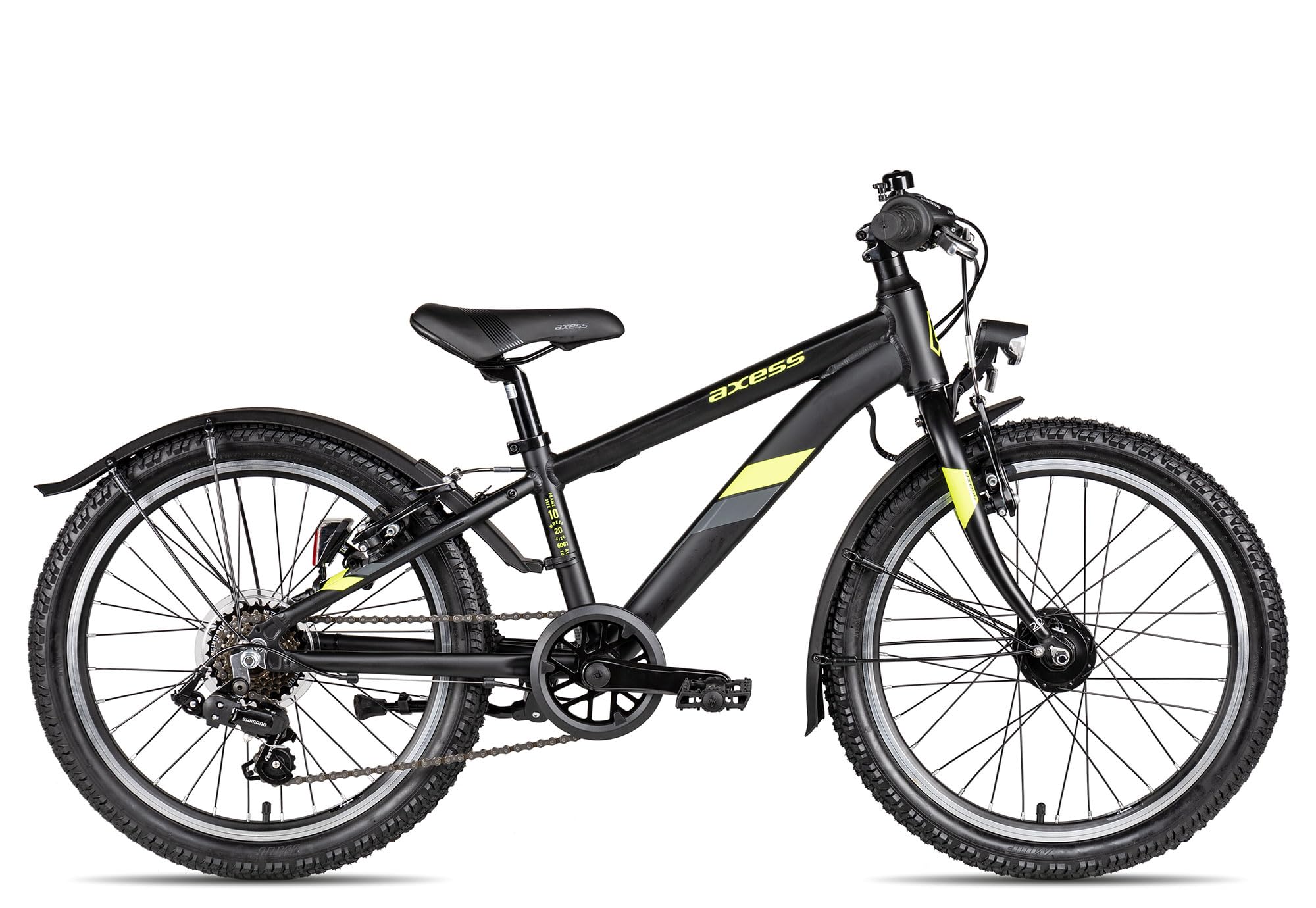 Axess Stipe Street 20 | verkehrssicheres Kinderfahrrad | 20 Zoll Mountainbike | 7-Gang Schaltung