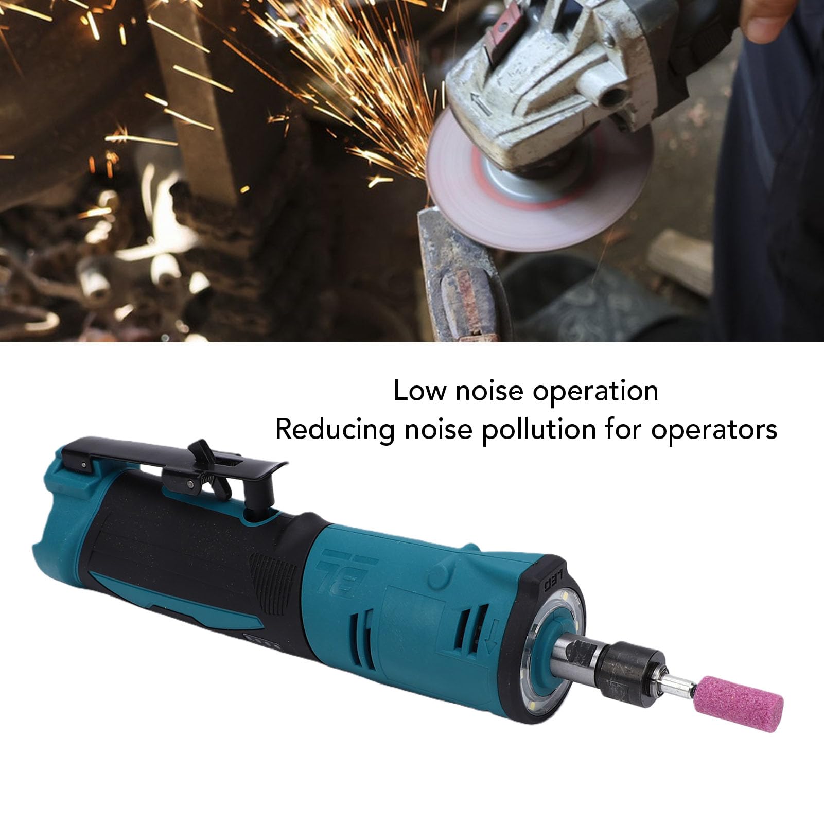 Focket Smerigliatrice Diritta a Batteria, Smerigliatrice Elettrica a velocità Variabile a 3 Livelli per Batteria da 12 V con Mandrino di Precisione da 1/4", per Rimozione Ruggine