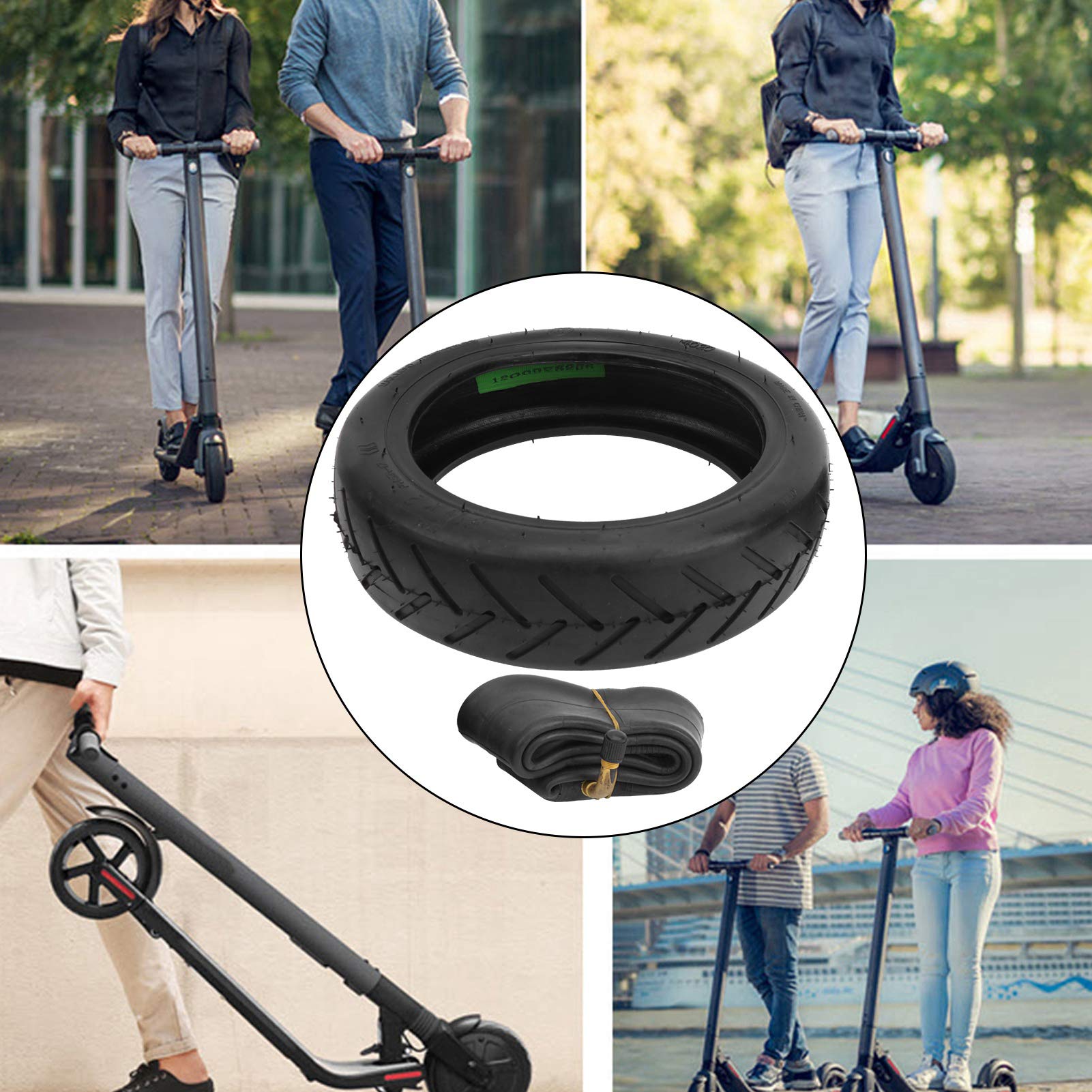 Neumático de Scooter eléctrico, neumático de Cubierta Inflable de Scooter 8.5 Pulgadas neumático de Goma Conjunto de conversión Accesorio para M365 / Pro Scooter eléctrico