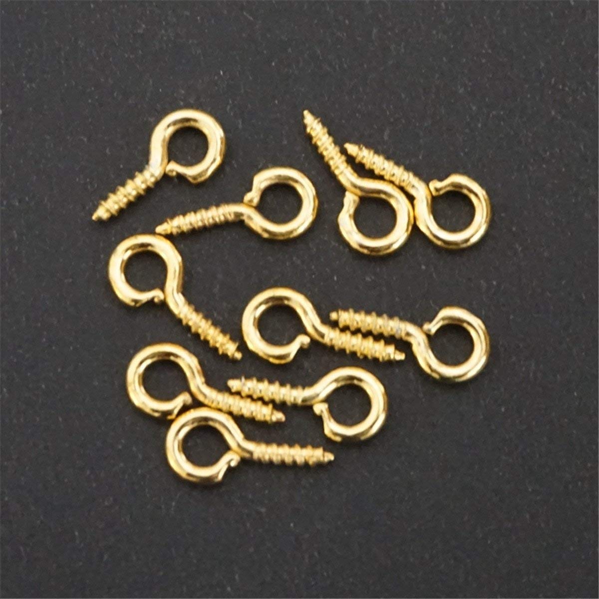 DIY Crafts Pack Of 20X Pcs, Gold Rust Proof Coating, 1 inch Small Screw Eyes Metal Eye Screw Hooks Self Tapping S(Pack Of 20X Pcs, Gold Rust Proof Coating) — Amazon image 4