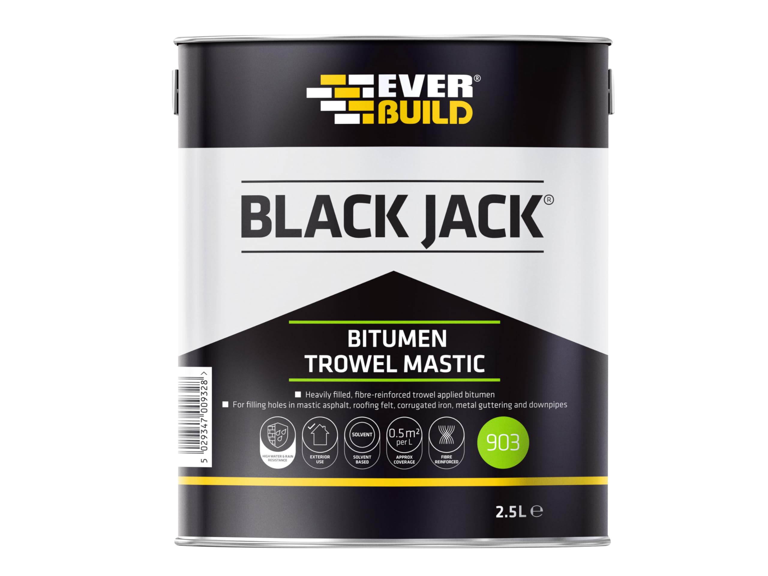Everbuild 903 Bitumen Trowel Mastic 2.5 Litre Black