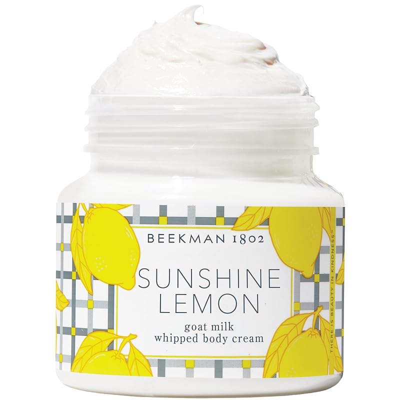 Creme corporal aerado Beekman 1802 com leite de cabra, Sunshine Lemon, 255 g