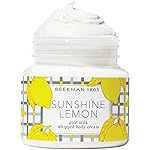 Beekman 1802 Whipped Body Cream - Moisturizes & Softens Skin with Goat Milk, Mango Seed Butter & Vitamin E - 8 oz - Sunshine Lemon