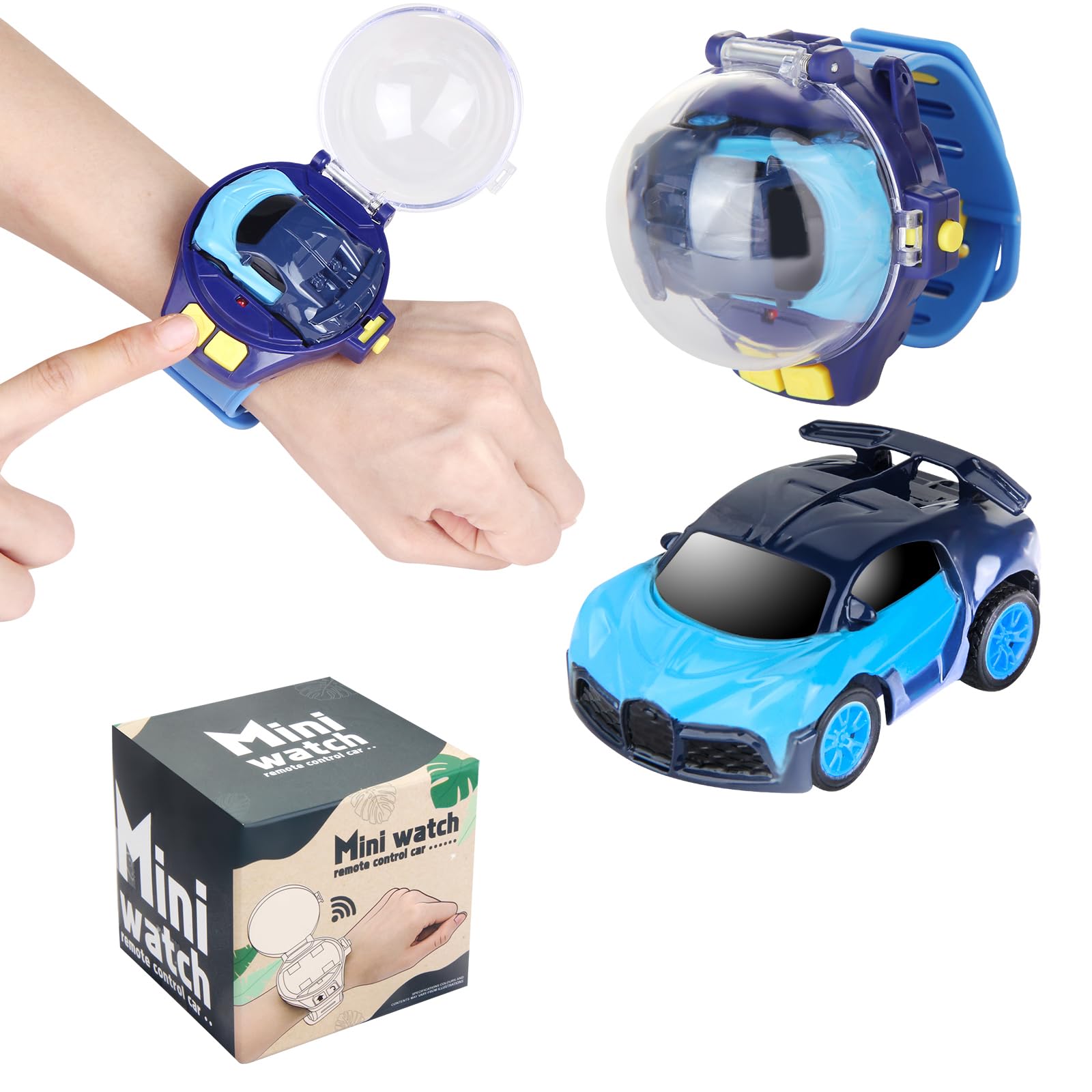 Photo 1 of ***BROKEN, SOLD FOR PARTS*** Tomatong Remote Control Car Watch Toys with LED Light,2.4 GHz Mini Racing Cars Wrist Toy for Kids,RC Small Car Interactive Outdoor Game Christmas Halloween Birthday Gifts,Blue