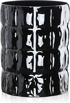 Kartell Matelasse Vase by Patricia Urquiola, Pack of 1, Matte Glossy Black
