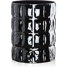 Kartell Matelasse Vase by Patricia Urquiola, Pack of 1, Matte Glossy Black