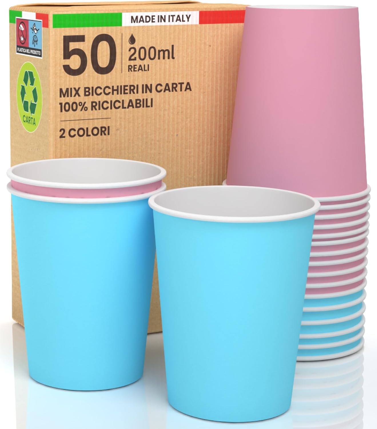Tazzine Caffè Monouso 1000 Bicchierini Caffè In Carta Bio - 75ml, Colorati E Eco-Friendly! Prodotti Eco-friendly - Foto 6