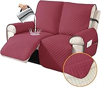 Vista 47 de XINEAGE Funda para Sillón Reclinable Resistente al Agua, Fundas Antideslizantes para Silla Reclinable para Silla Reclinable con Bolsillos, Fundas