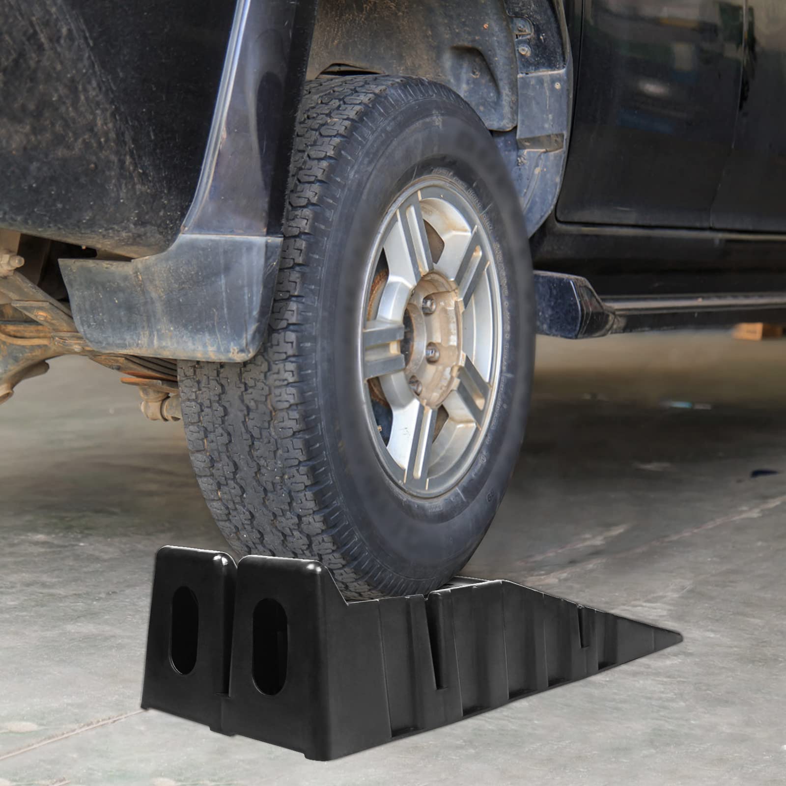 Set di 2 Rampe di Carico in Plastica per Auto, Rampe di Carico per Auto, 90x33x22,5cm, Rampa per Carichi Pesanti MAX. 2,5T, Piattaforma di Sollevamento con Superficie Antiscivolo, Rampa di