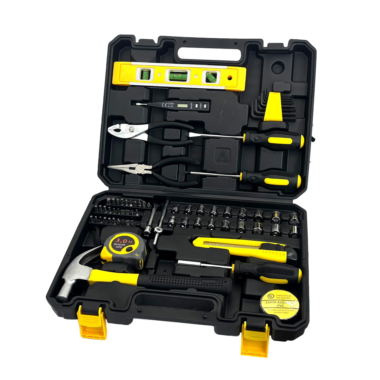 Cassetta degli attrezzi, set di riparazione per la casa, 78 pezzi, attrezzi manuali per la casa, hardware combinato, set di attrezzi manuali fai da te