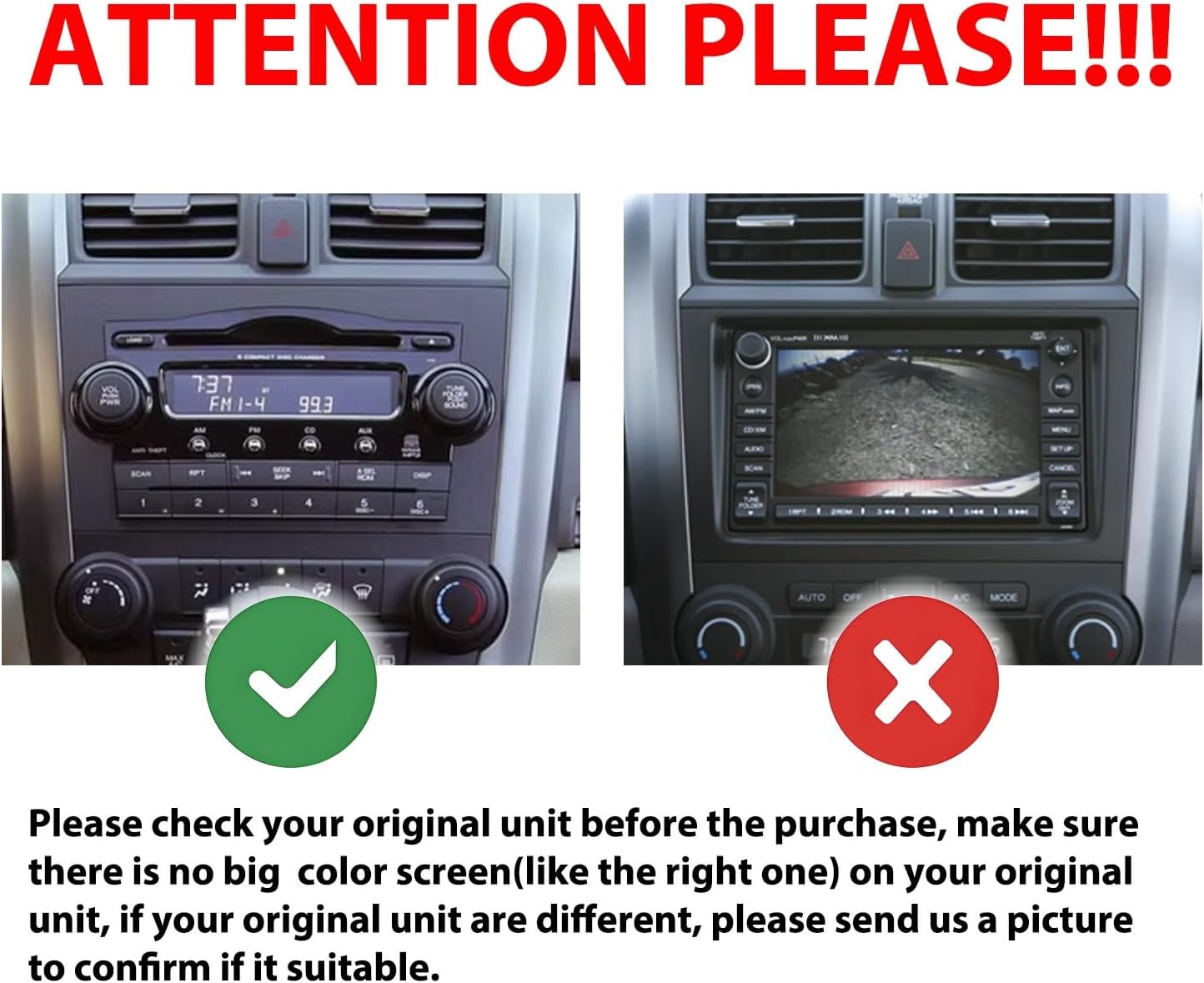 for Honda CR-V 2007-2011 Car CarPlay Android Auto Navigation Stereo GPS Radio Reverse Camera Display 9" IPS Touchscreen Headunit Tablet Pad Media Player, if Applicable Quad Core 2G+64G