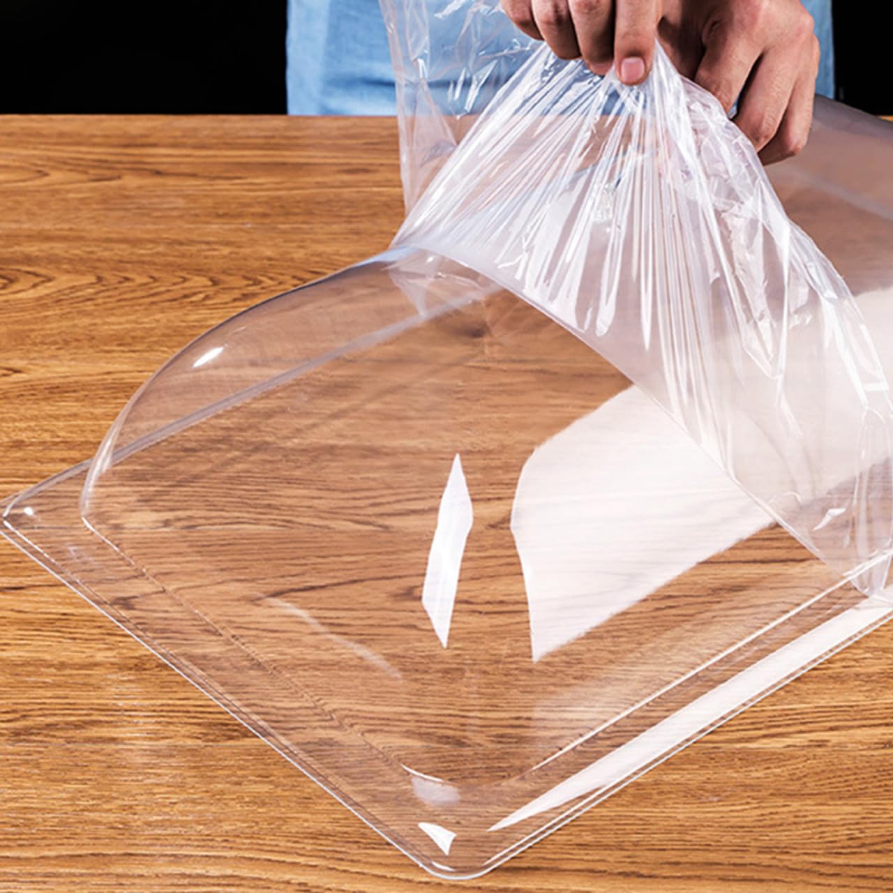 Mipcase Cloche Alimentaire Transparente Rectangulaire 37,5x28,5 cm – Protection Anti-Mouche pour Gâteau & Fromage – Couvre Plat Réutilisable for Extérieur & Buffet
