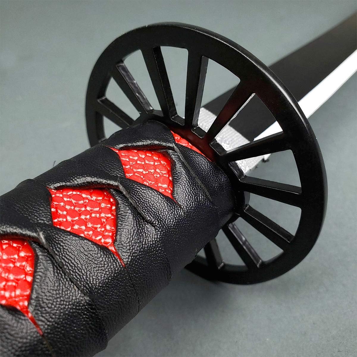 Fantasy Slayer Samurai Sword Metal Katana. Dull Edge Blade. for Collections, Gifts, Cosplay (Black-85)