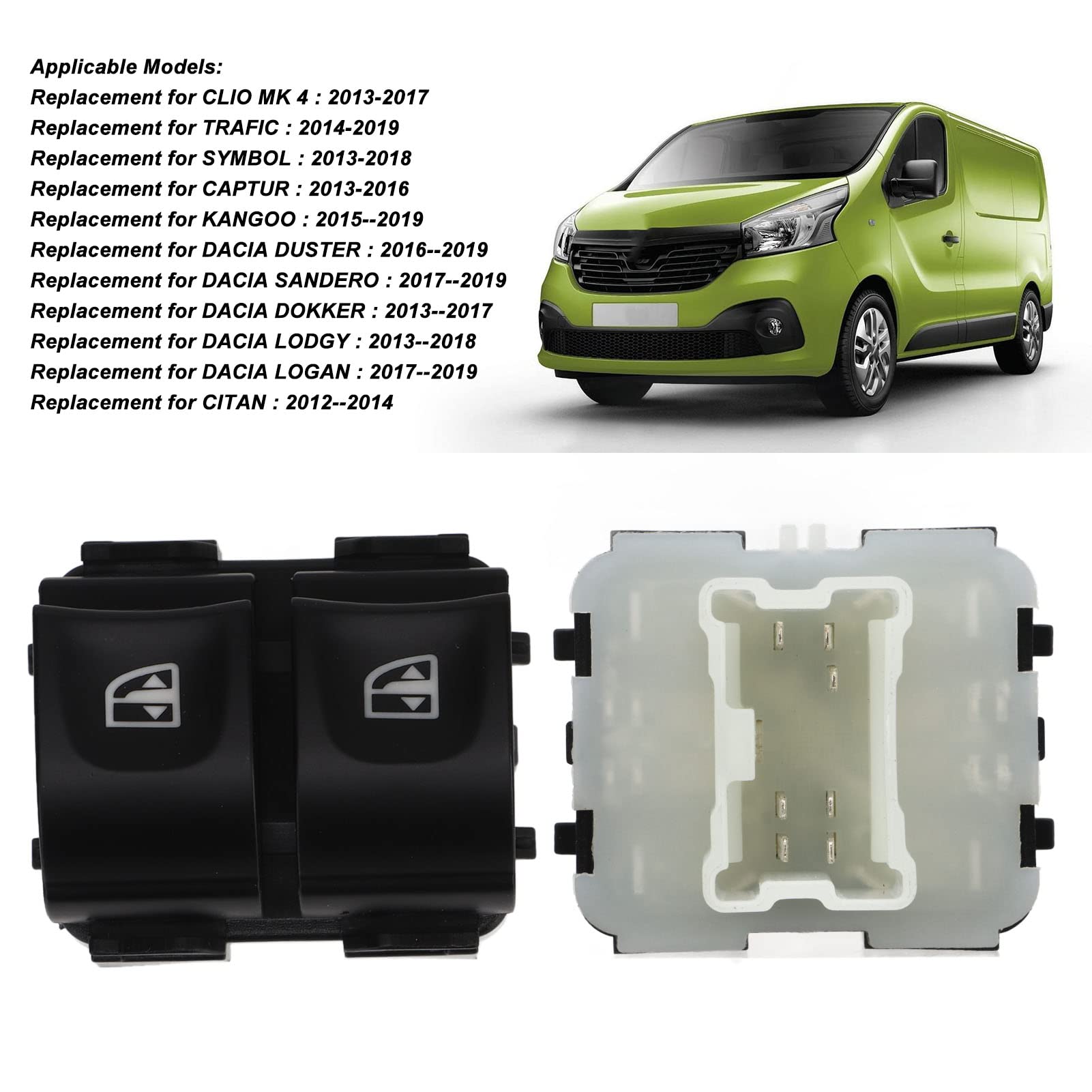 Interrupteur De Leve Vitre RENAULT TRAFIC 2 PHASE 2 Diesel | Dubourg